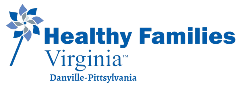 Healthy Families Virginia Danville-Pittsylvania logo with blue pinwheel